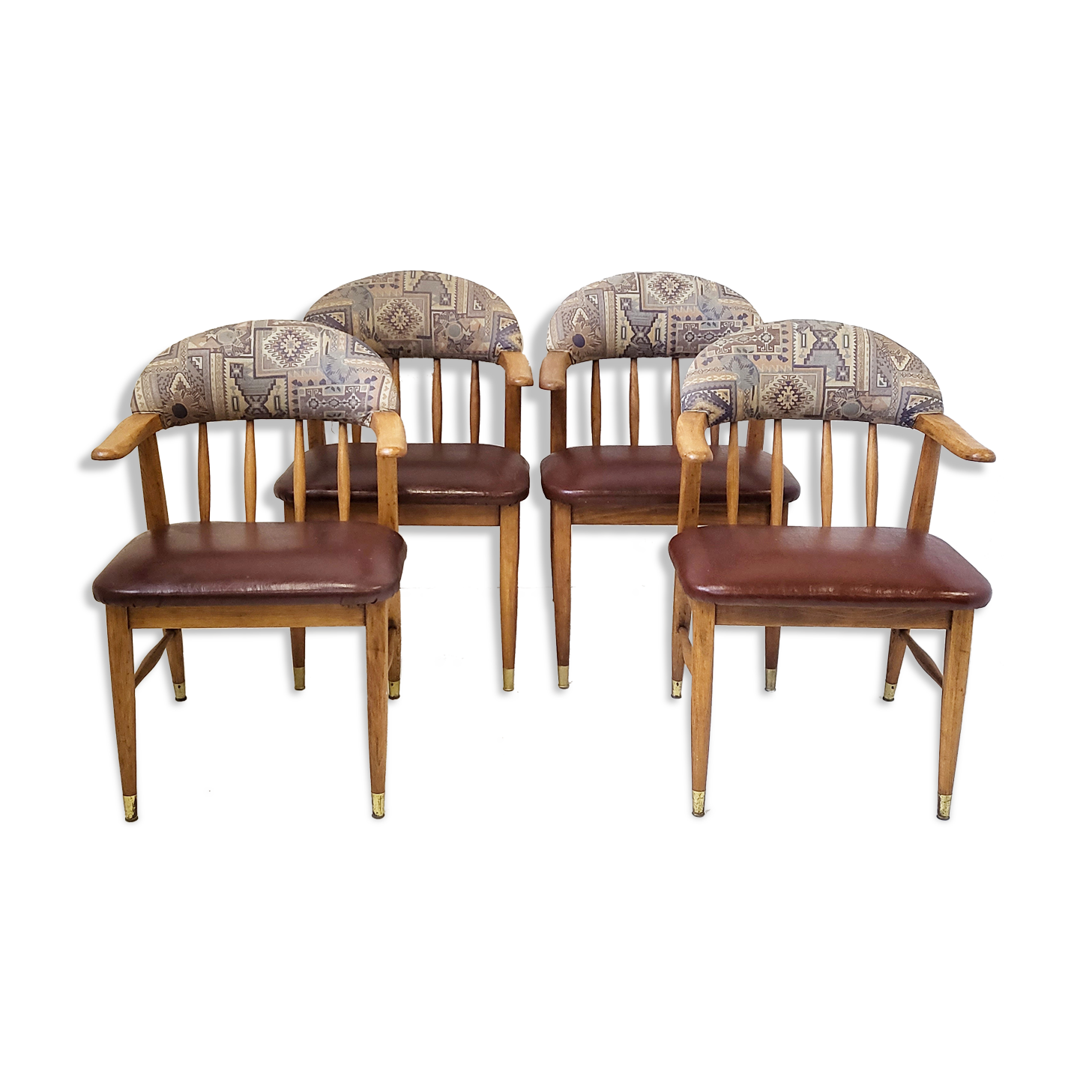 Suite of 4 vintage armchairs 1960