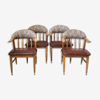 Suite de 4 fauteuils vintage 1960