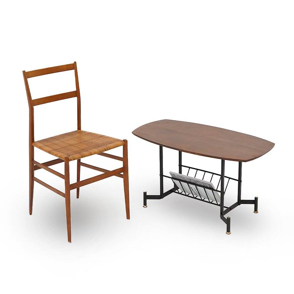 Coffee table with magazine rack, 1950s