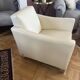 High-end burov ivory leather armchair - as new (never used)