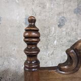 Set of 4 wooden and straw chairs