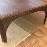 Riveted iron coffee table.