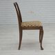 Ensemble de 6 chaises danoises, Années 1930, meubles en velours, bois de chêne, retapissés