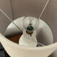 Vintage ecru marble lamp