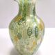 Millefiori Green Murano Glass Vase with Murrines and Gold Leaf, Italy
