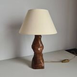 Brutalist elm stump lamp / craft / raw art
