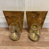Pair of Scandinavian design candle holders from the 1960s.