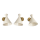 Set of three Italian design wall lights from the 1950s.