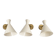 Set of three Italian design wall lights from the 1950s.