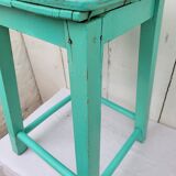 Blue wooden stool
