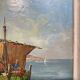 Old painting, Marine, signed B Franco, 50s/70s
