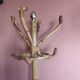 Rattan coat rack
