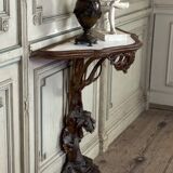 Console en bois sculpté et doré, Italie du Nord, XIXème siècle