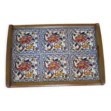 Tile plateau from GIEN and wood