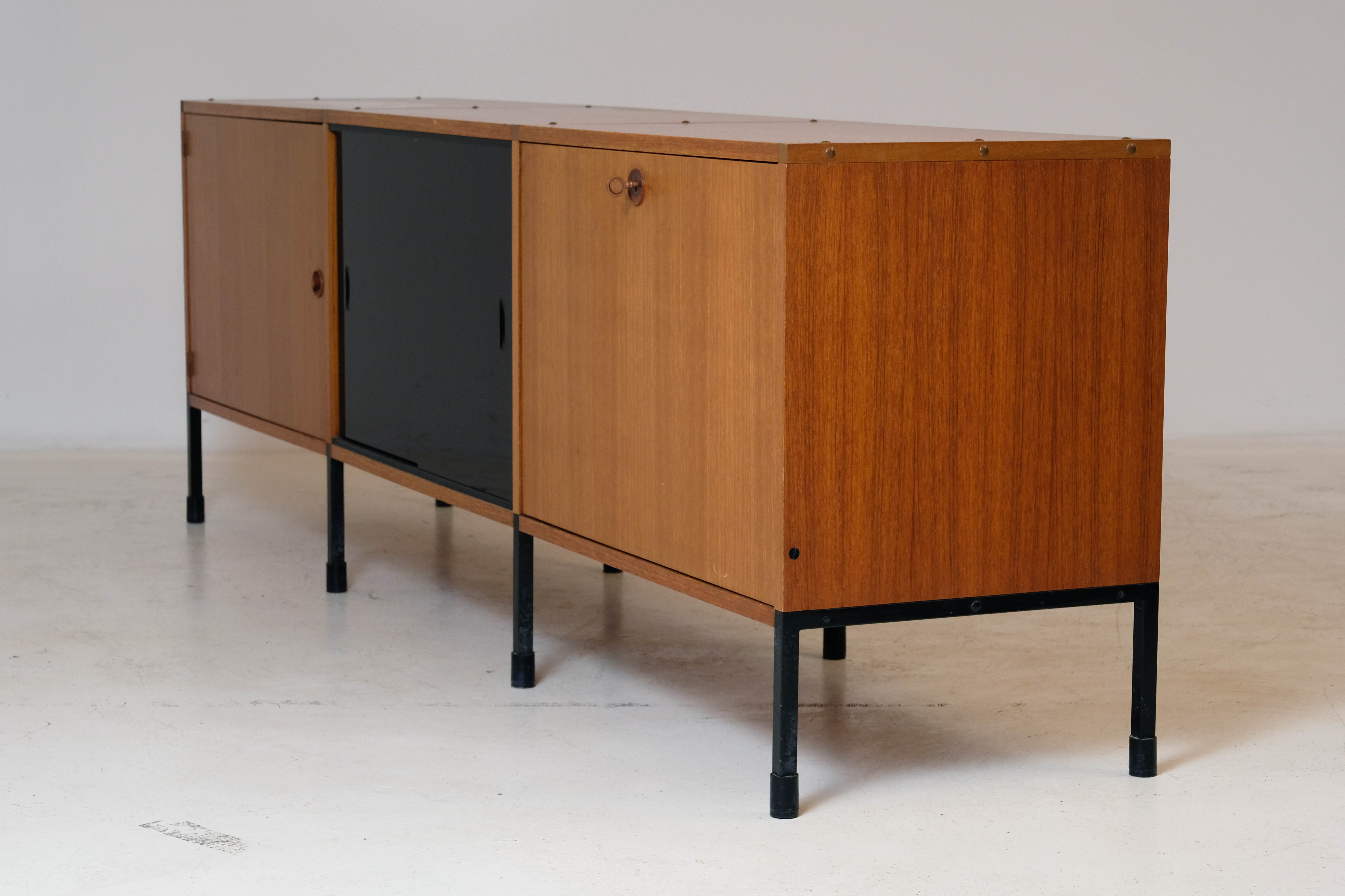 Teak enfilade Minvielle ARP Guariche, Motte, Mortier 1960