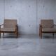Pair of Scandinavian armchairs by Carl Straub - Vintage 1950s 1960s