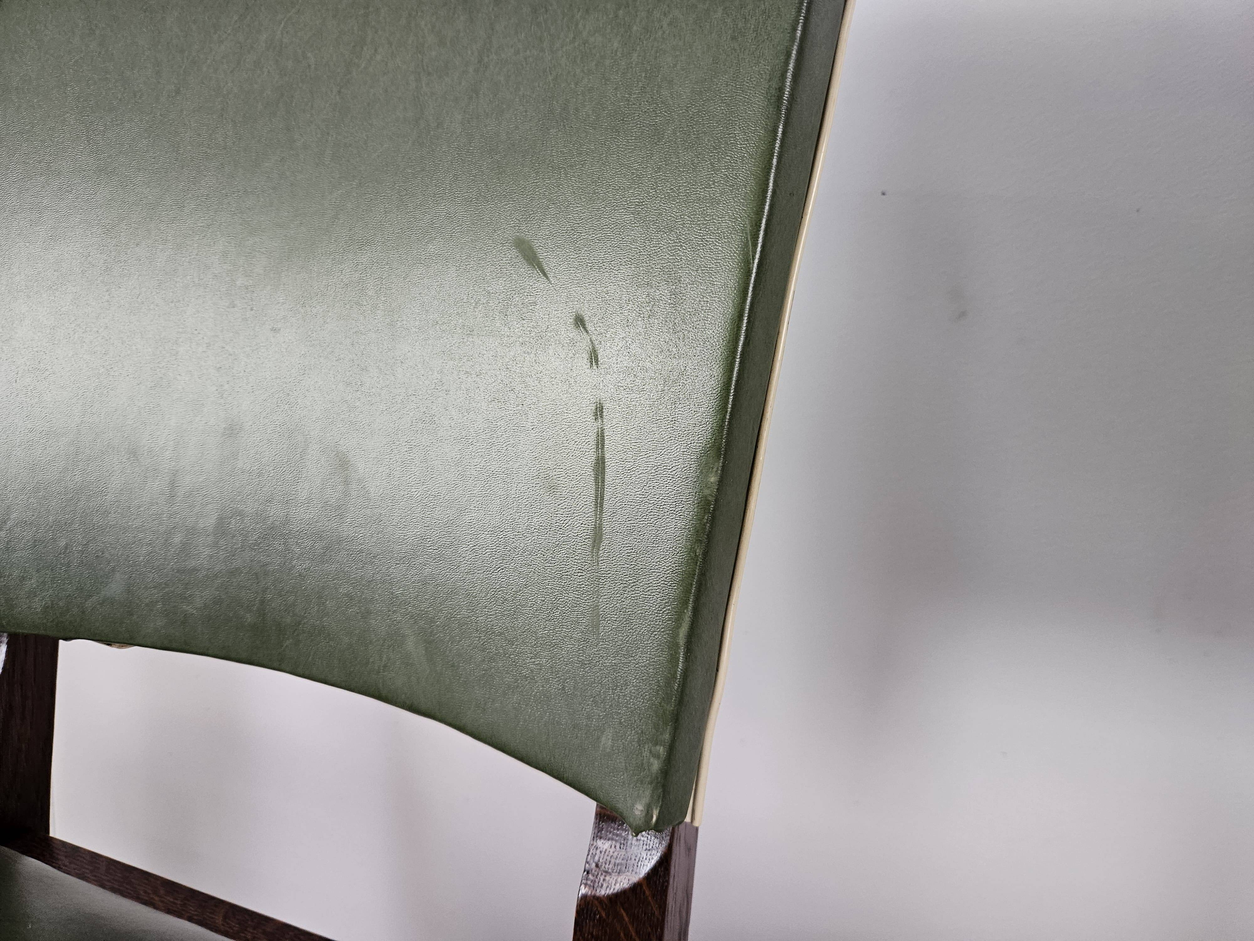 Set of 8 Art Decò oak dining chairs, 1950