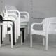 Set de 6 fauteuils d'extérieur Pierre Paulin "Dangari", Allibert. Plastique. France, 1980