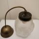 Pair of glass hanging lamps