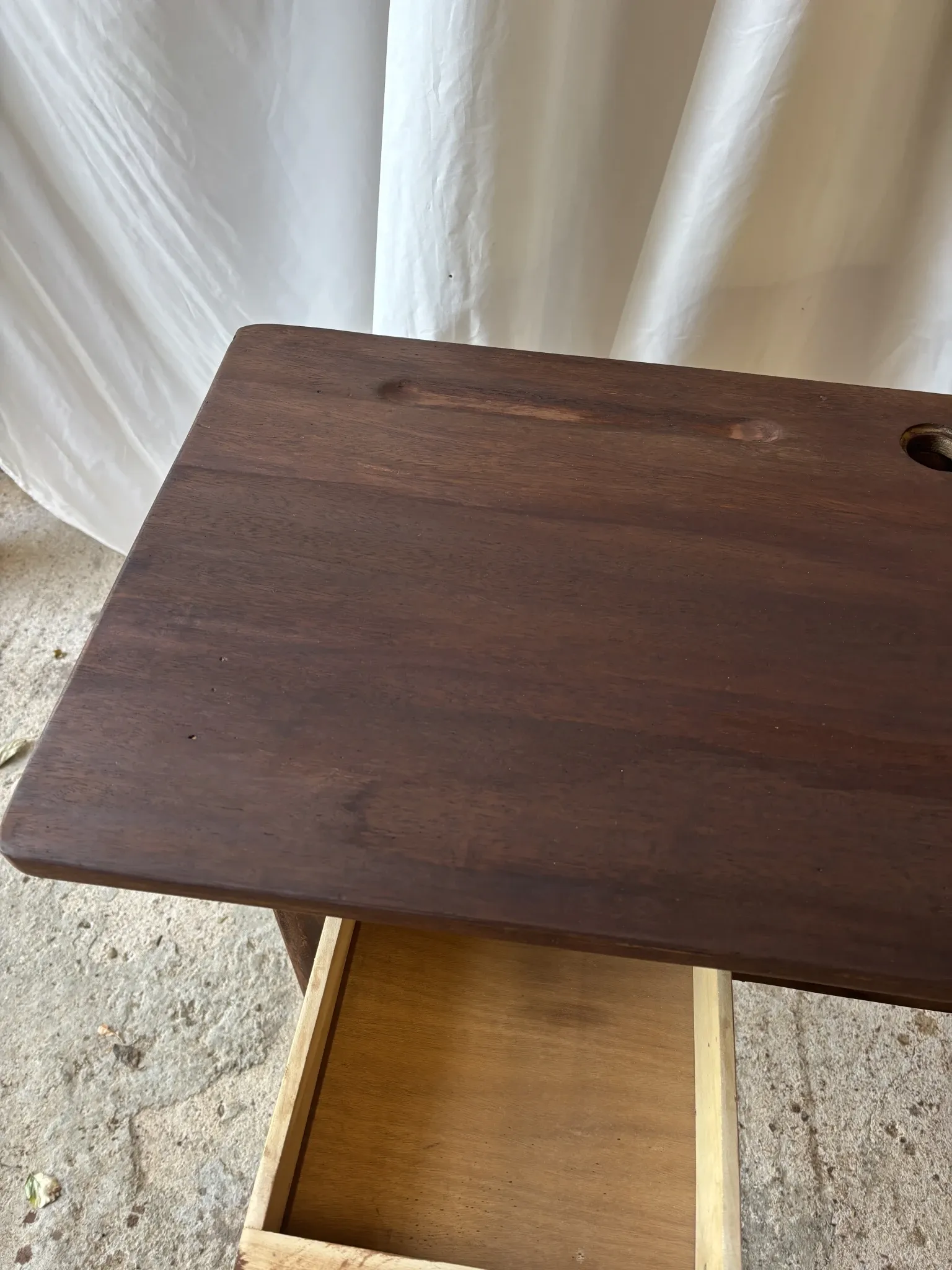 Dark wood secretary desk