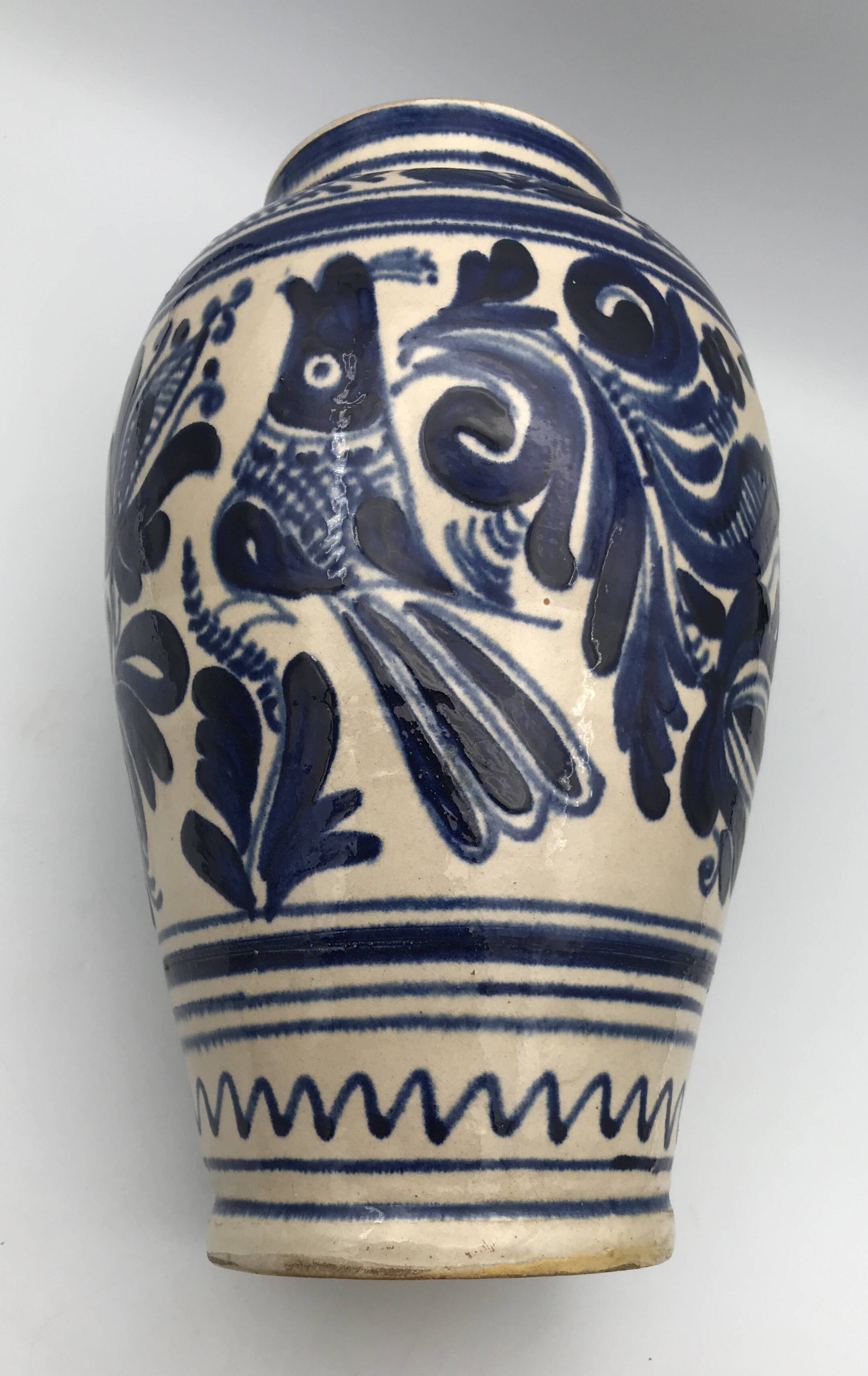 Vintage korond glazed terracotta pottery vase