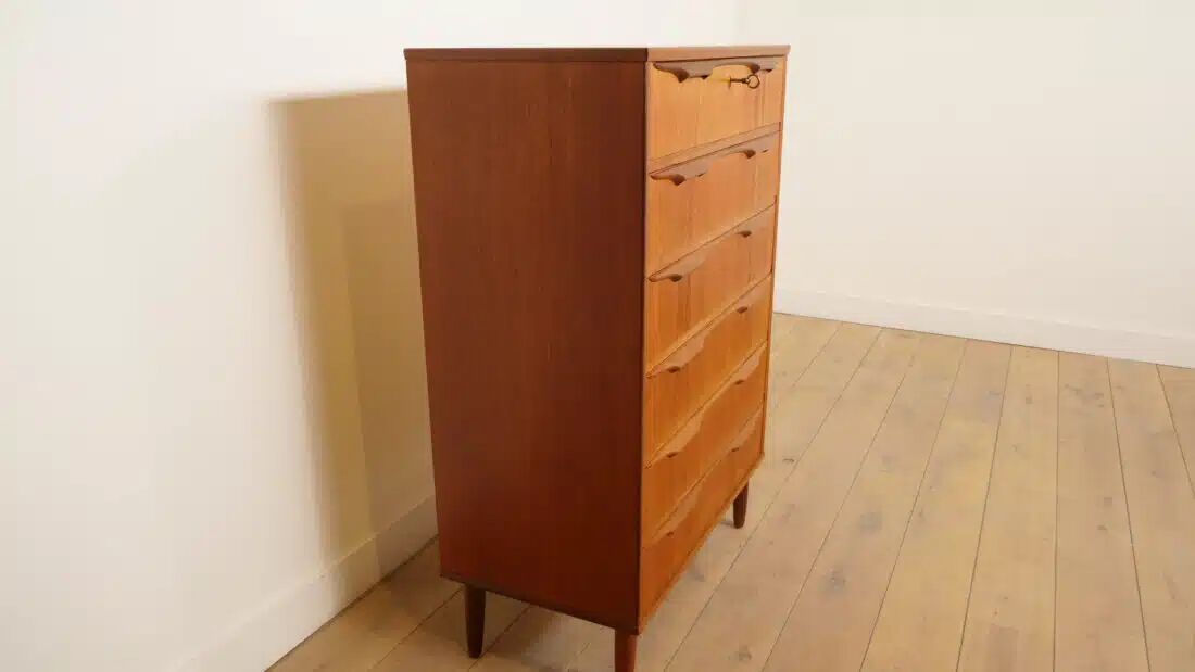 Vintage Danish chest of drawers | Teak | 6 drawers | 122 cm