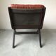 Scandinavian folding armchair in cognac leather