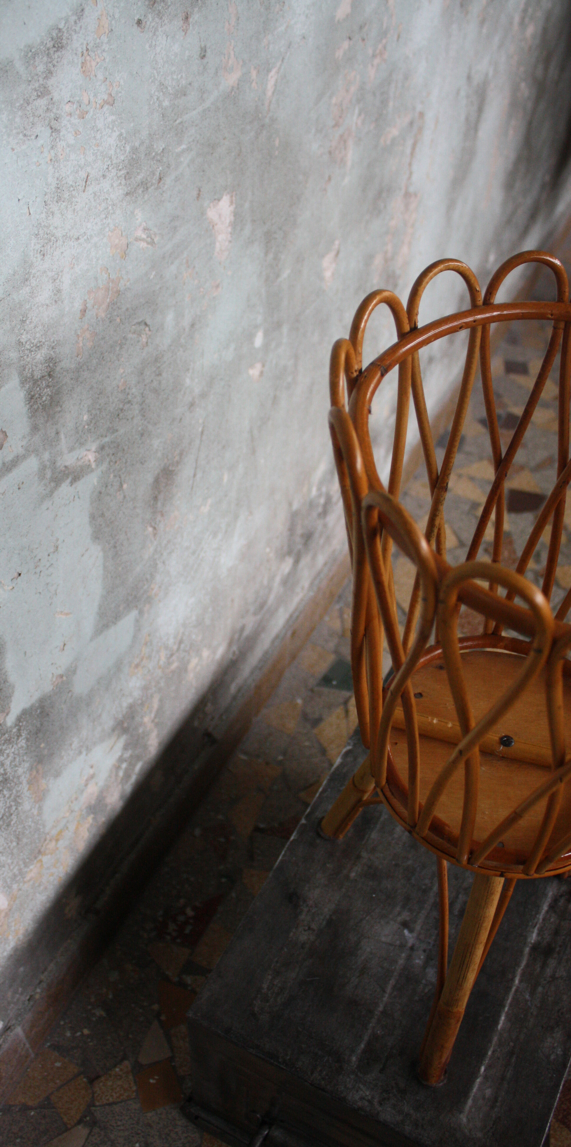 1960's vintage rattan worker