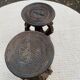 2 Dogon samba stools carved from solid wood