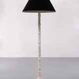 White Marble floor lamp Regency Italy 1970s