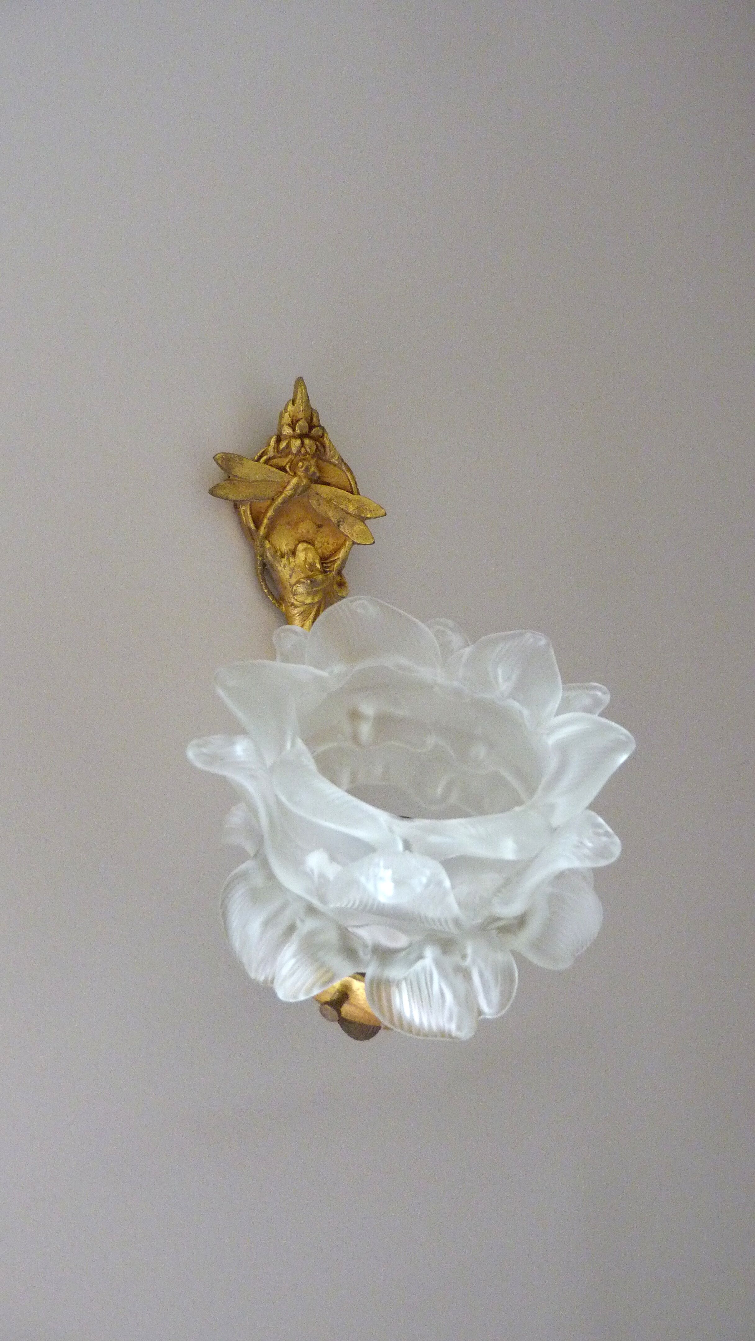 Ancient art nouveau tulip sconce