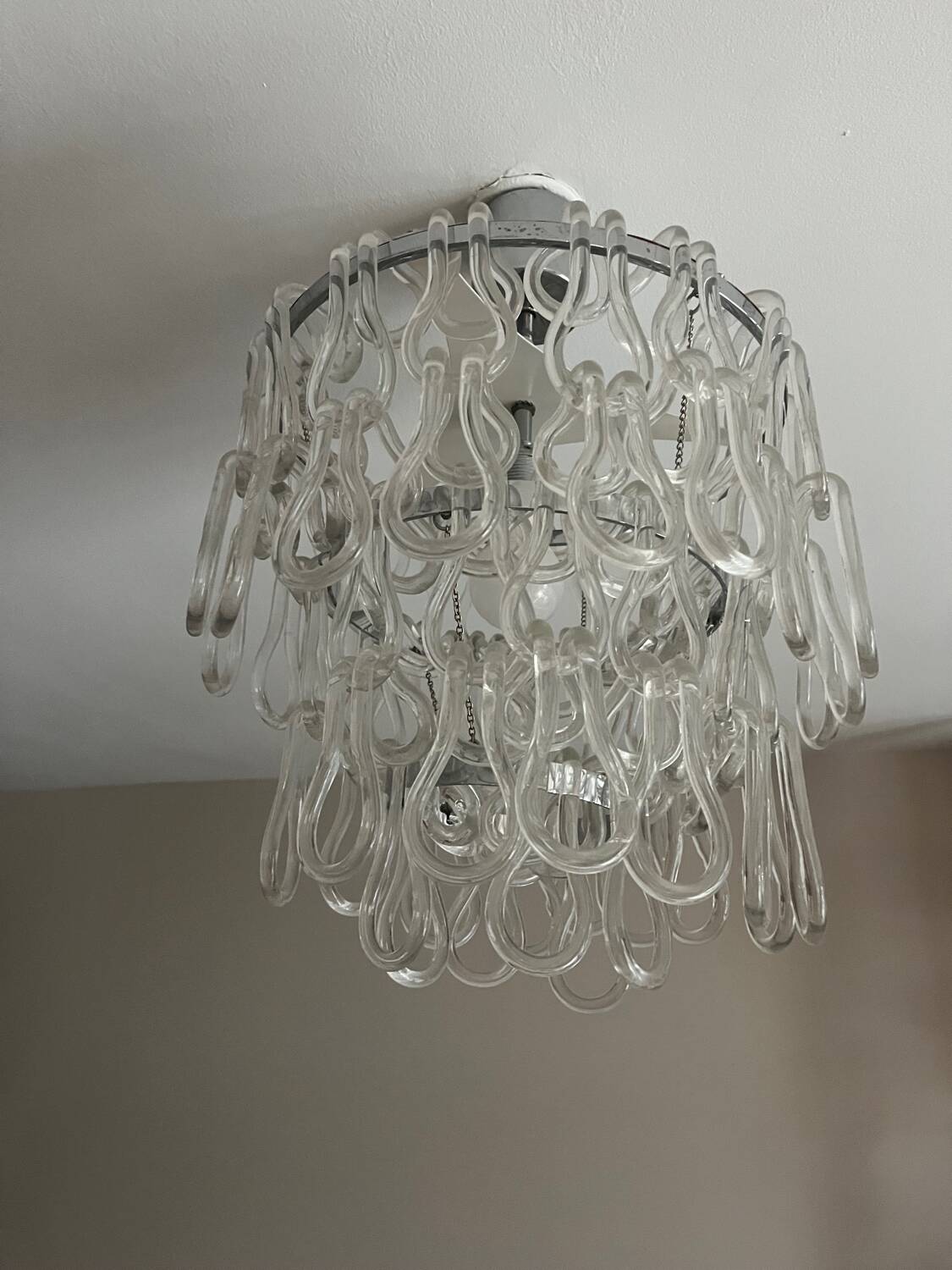 Italian design chandelier 1970