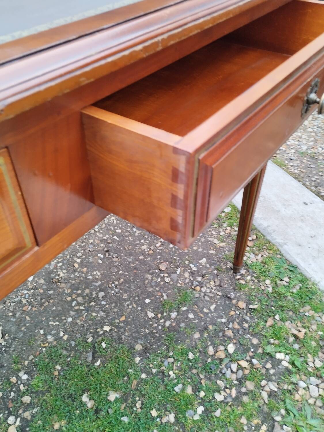 Bureau plat ancien style louis xvi