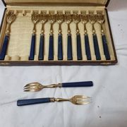 12 vermeil cake forks early twentieth century