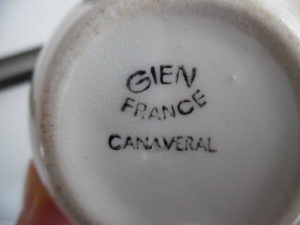 Tasses Gien vintage 1960