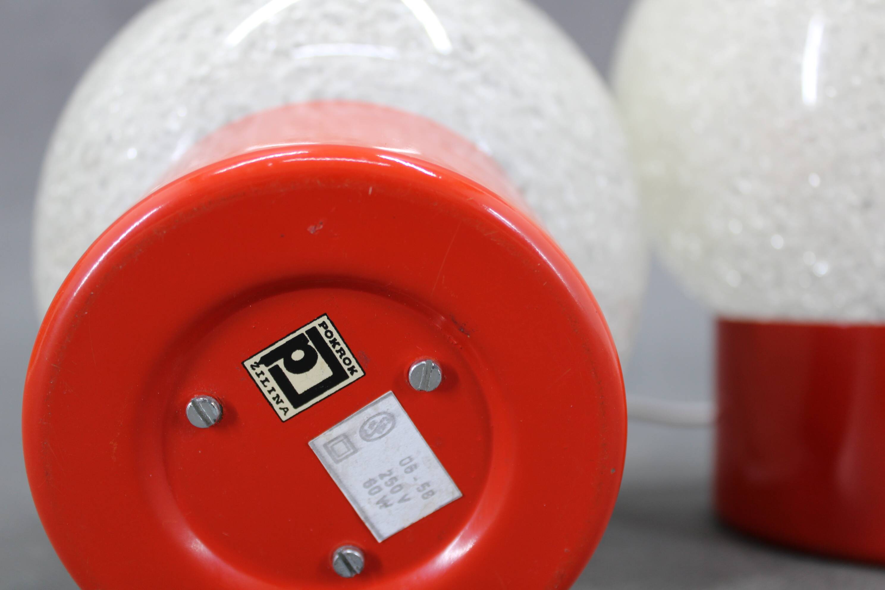 1970s Pair of Nightstands Lamps by Pokrok Zilina, Czechoslovakia