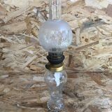 Old kerosene lamp, transparent glass body