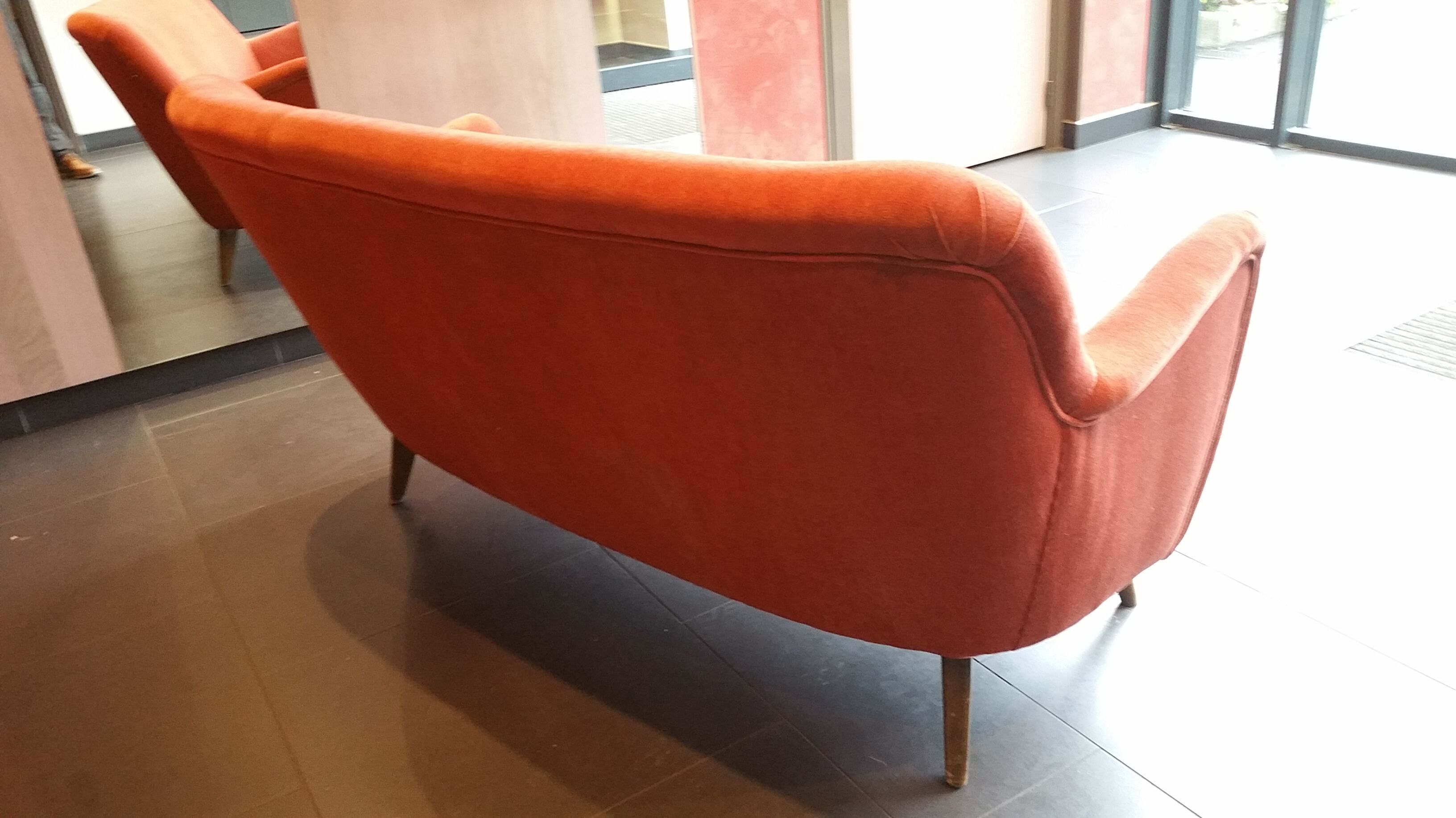 Couch sofa red bean vintage 50/60s