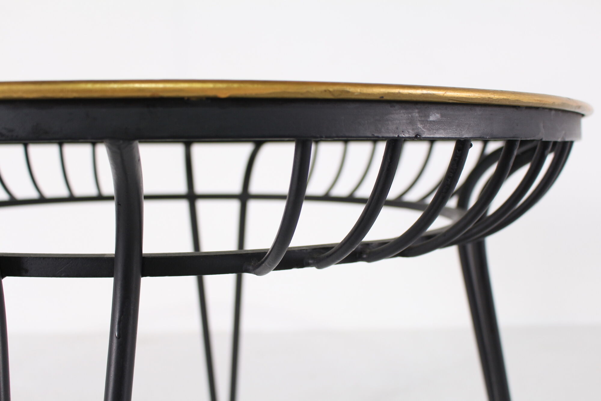 Modernist wrought iron coffee table
