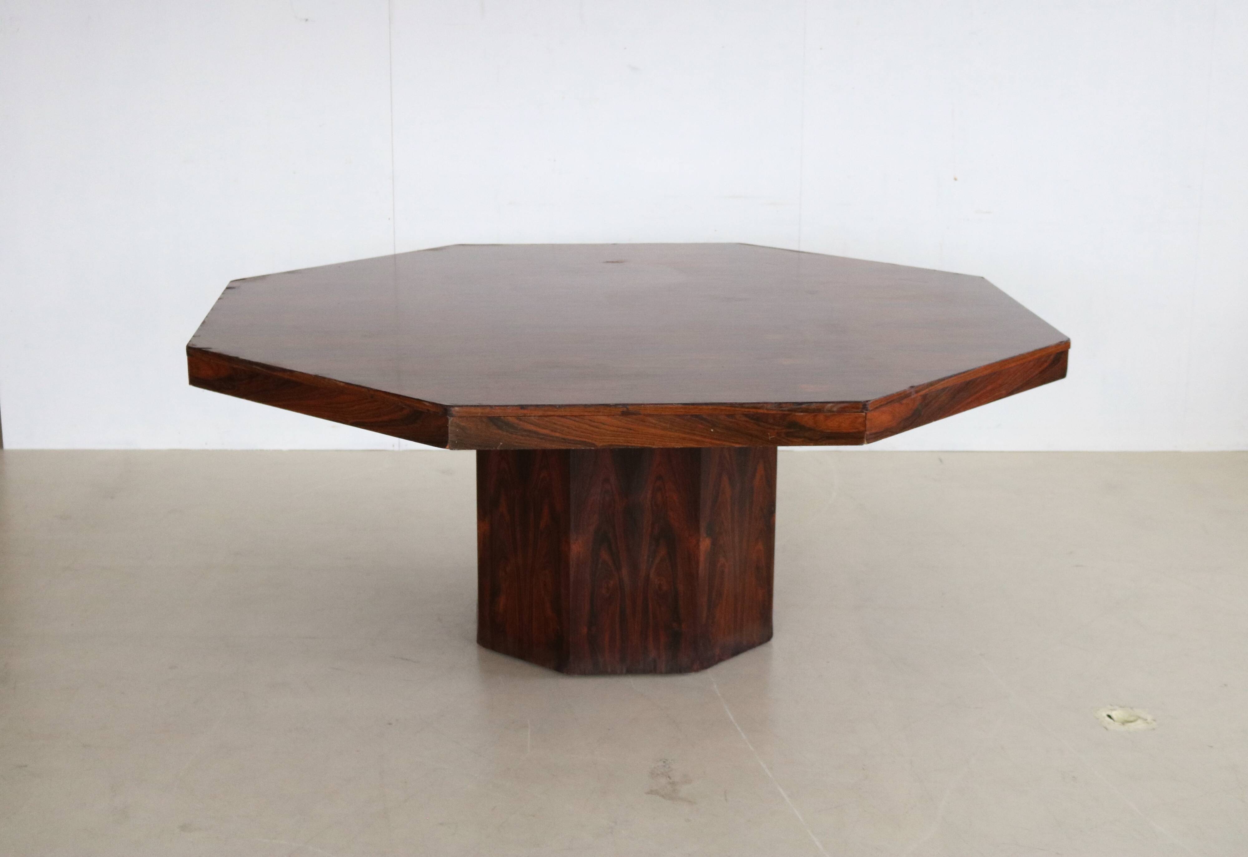 Octagonal dining ore conference table with drawers