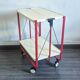 Desserte plainte design Louis Lucien Lepoix vintage 80s
