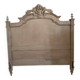 Antique painted wooden headboard