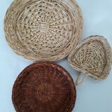 Set 5 wicker trays