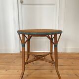 Guéridon table basse vintage en rotin
