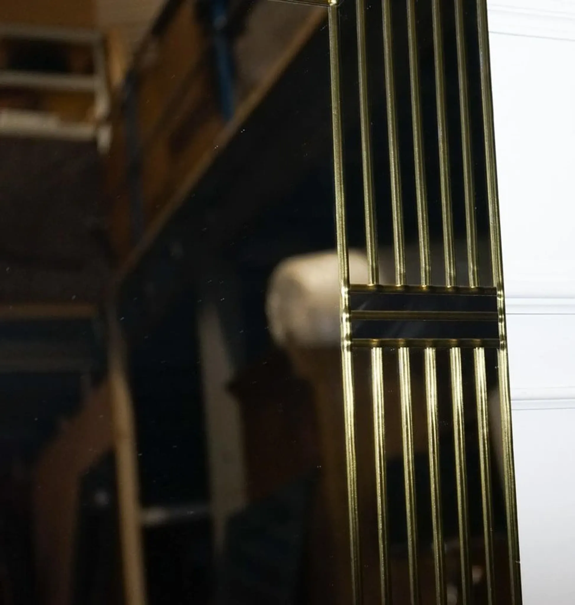 Handmade Gold Art Deco Style Wall Mirror by Lawson Glassworks