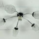 1960's mid century 5-light sputnik spider CEILING LIGHT chrome metal glass