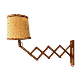 Lampe ciseaux vintage en bois
