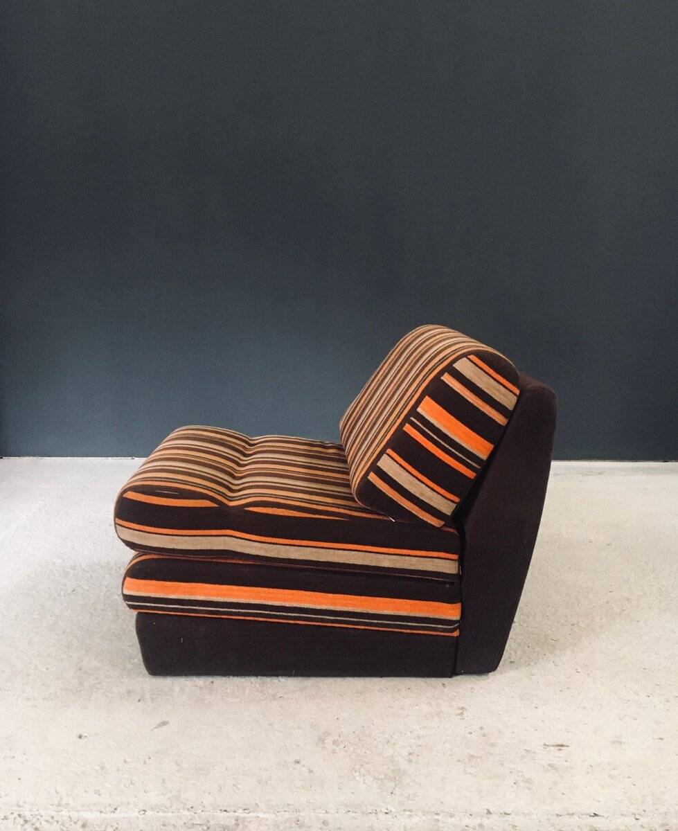 Fold-out extendable lounge chair, 1970s