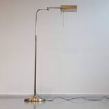 Vintage brass reading floor lamp