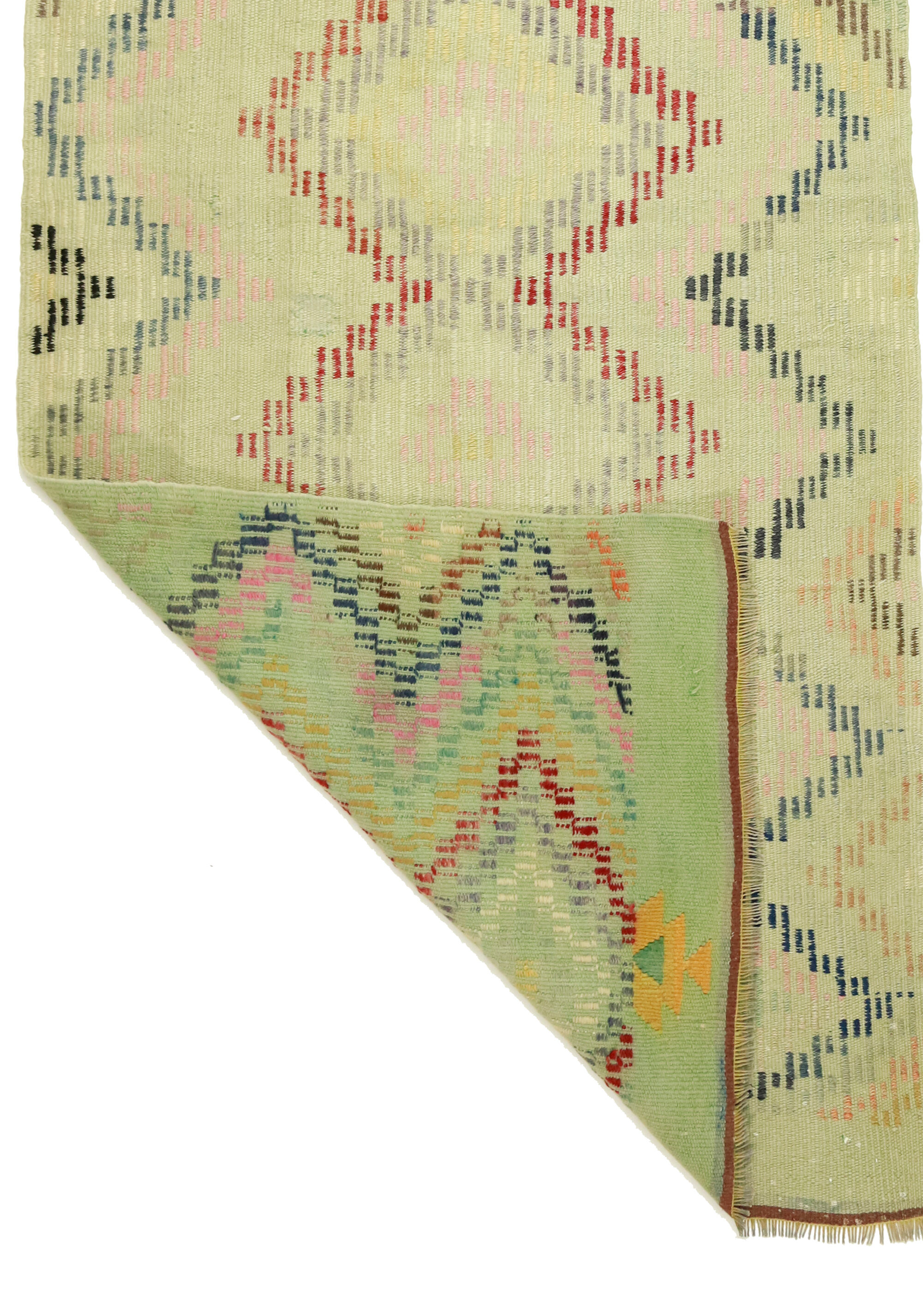 Anatolian handmade kilim rug 244 cm x 76 cm